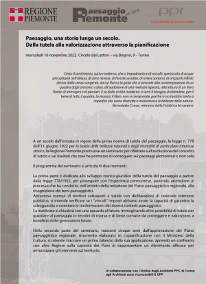 Paesaggio, una storia lunga un secolo. Dalla tutela alla valorizzazione attraverso la pianificazione