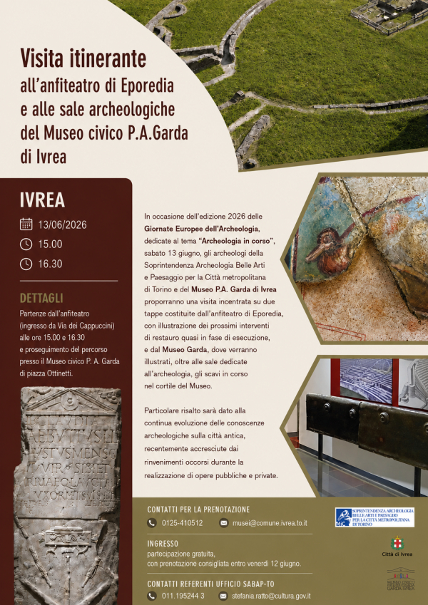 Visita itinerante Ivrea - Giornate Europee dell'Archeologia 2026