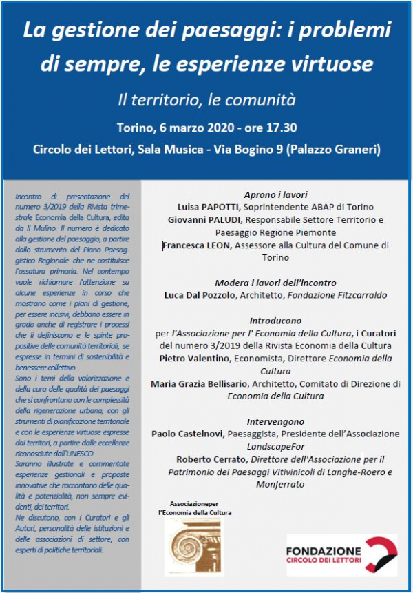 La gestione dei paesaggi: i problemi di sempre, le esperienze virtuose