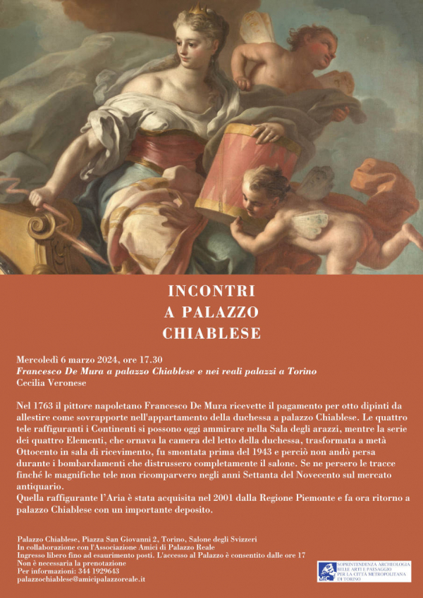 INCONTRI A PALAZZO CHIABLESE- Francesco De Mura a palazzo Chiablese e nei reali palazzi a Torino