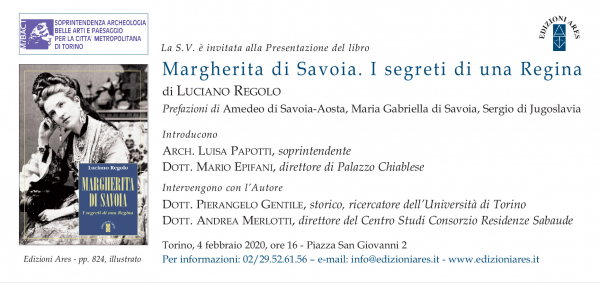 Presentazione del libro Margherita di Savoia. I segreti di una Regina di Luciano Regolo
